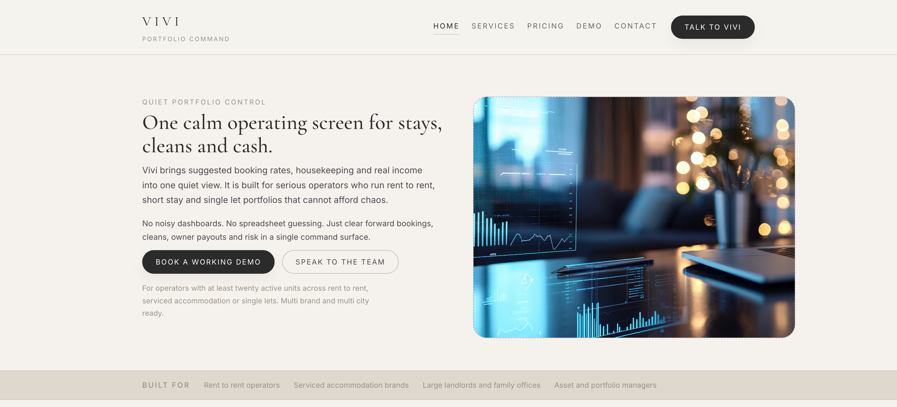 ViviPlatform connected platform interface designed by Arexa Studio